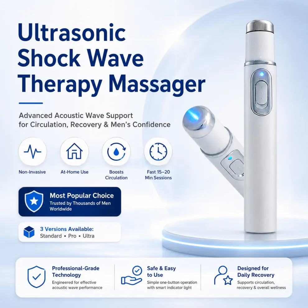 Ultrasonic acoustic wave therapy massager