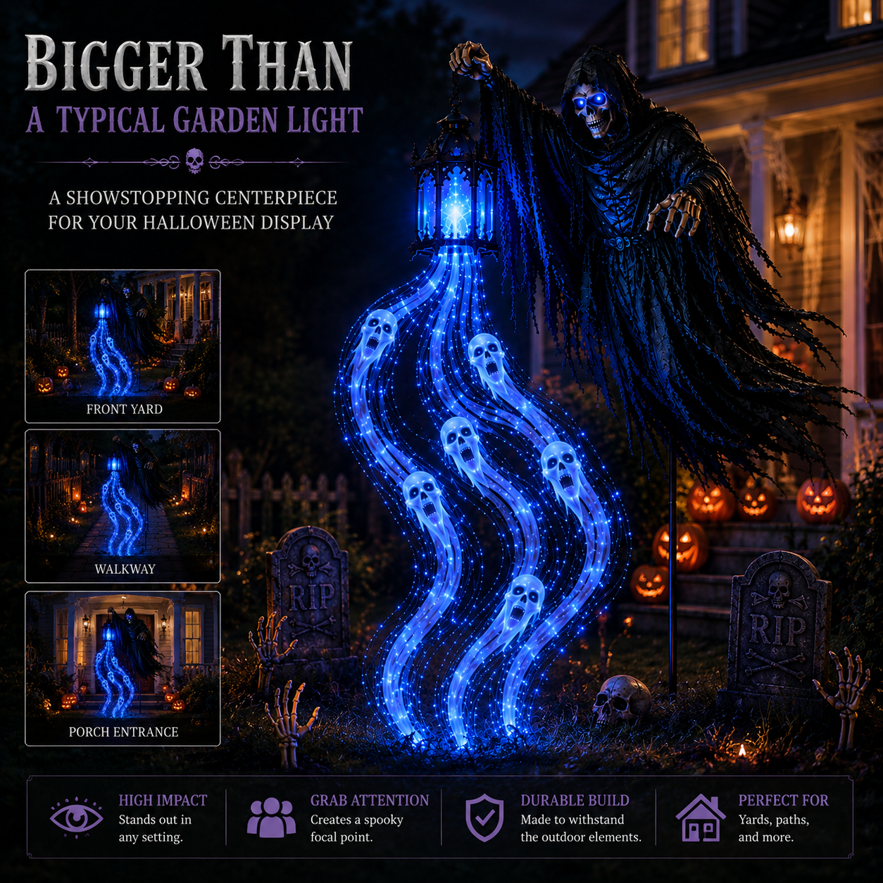 🎁Today 49% OFF🎁💀Halloween Soul Harvester Animated Garden Light
