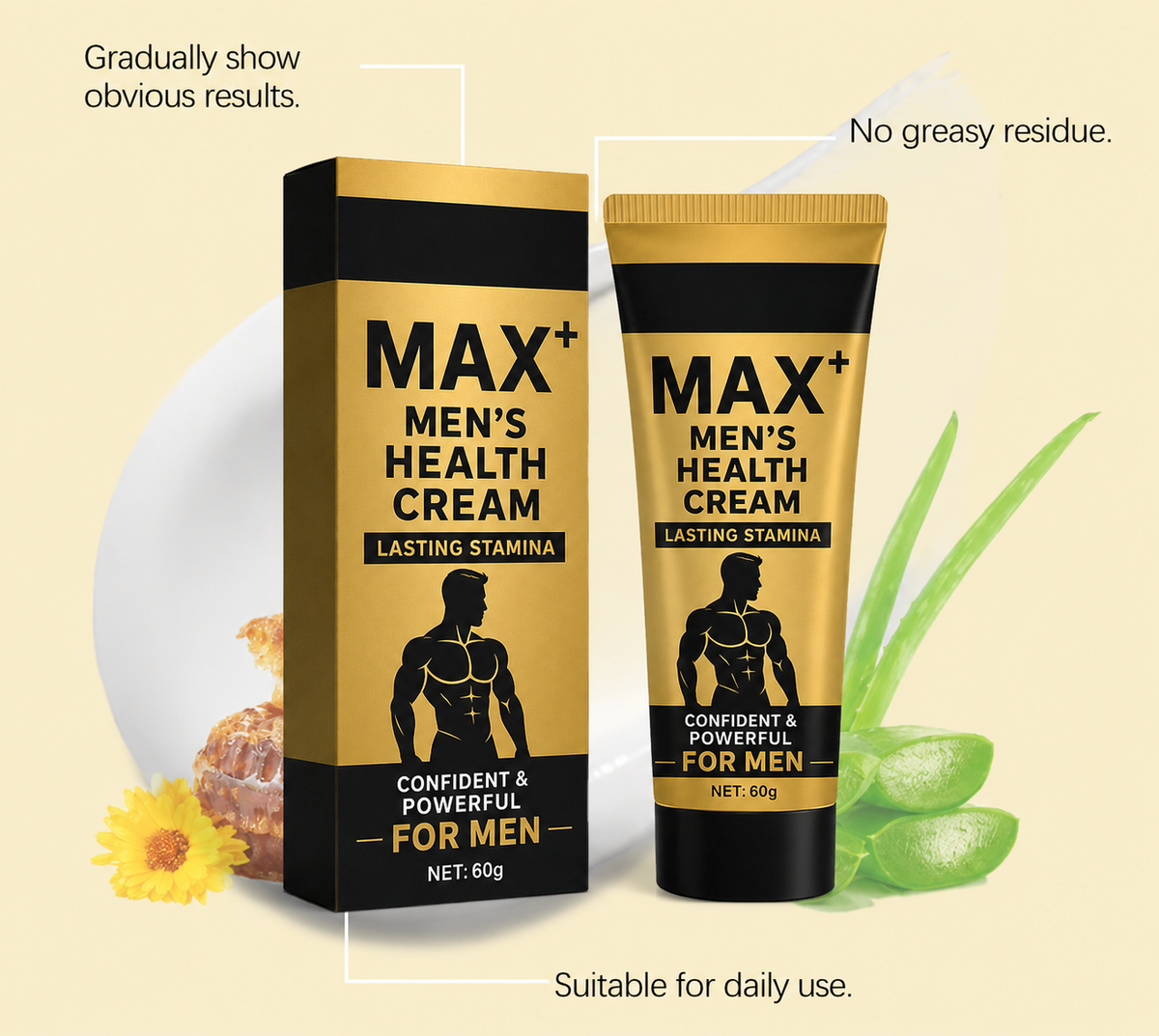 MAX Plus Men's Health Cream packaging